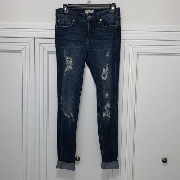 Indigo Rein Anklet Skinny Jeans Size 5 Junior - Picture 3 of 11